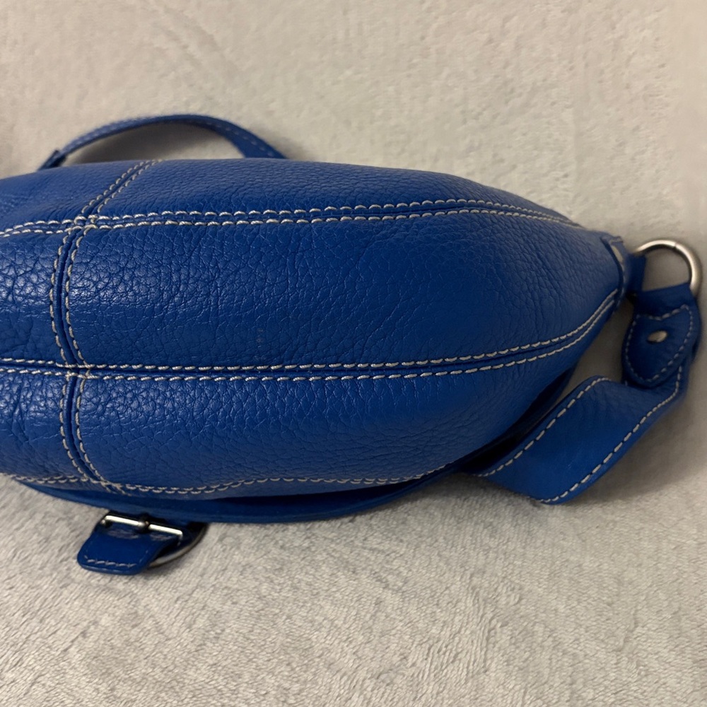 Talbots Y2K Blue Leather Women's Shoulder Bag - Picture 4 of 10